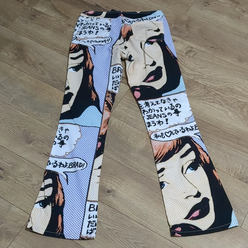 DKNY vintage 90's Pop Art Pants Roy Lichtenstein Juniors size 5 - Picture 2 of 15